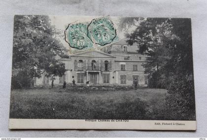 Cpa 1907, antique château de Chatou, Yvelines 78