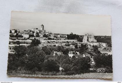 Cpsm, Chauvigny, vue générale de la ville haute, Vienne 86