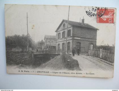 CPA  Chaville   Ligne de l'Ouest rive droite  La Gare