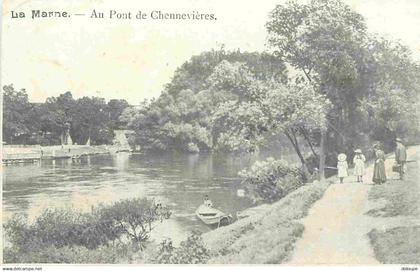 94 - Chennevières sur Marne - La Marne - Au Pont de Chennevières - CPA - Voir Scans Recto-Verso