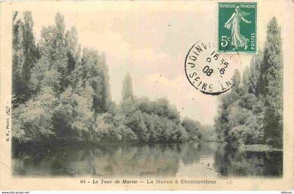 94 - Chennevieres sur Marne - Le Tour de Marne - La Marne à Chennevières - CPA - Oblitération de 1908 - Voir Scans Recto