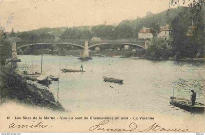 94 - Chennevières sur Marne - Vue du pont de Chennevières en aval - La Varenne - CPA - Voir Scans Recto-Verso