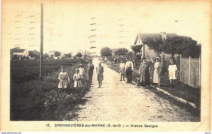 Carte POSTALE Ancienne de  CHENNEVIERES sur MARNE - Avenue Georges