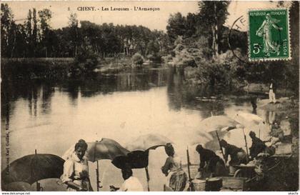 CPA Cheny - Les Laveuses - L'Armancon FRANCE (960676)