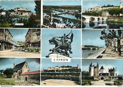 37 - Chinon - Multivues - Flamme Postale de Chinon - CPM - Voir Scans Recto-Verso