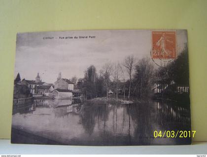 CIVRAY (VIENNE) VUE PRISE DU GRAND PONT.