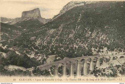 38 - Clelles - Ligne de Grenoble à Gap - Le Viaduc 235 m de long et le Mont Aiguille - CPA - Voir Scans Recto-Verso