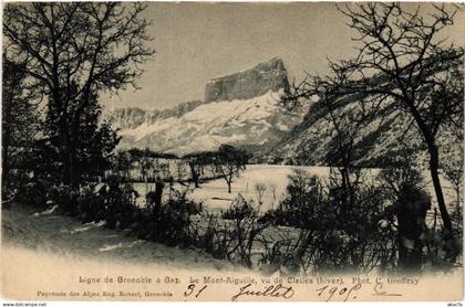 CPA Ligne de GRENOBLE a GAP - Le Mont-AIGUILLE vu de CLELLES (hiver) (583873)