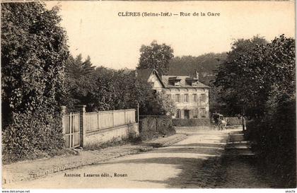 CPA CLERES - Rue de la Gare (105579)