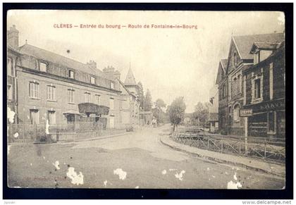 cpa du 76 Clères entrée du bourg -- route de Fontaine le Bourg FEV16 27