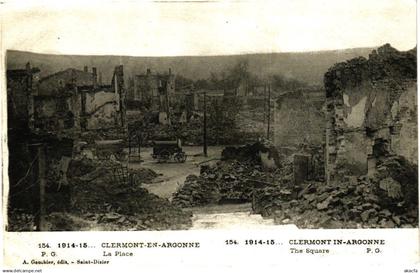 CPA 1914-15.. Clermont-en-Argonne -La Place ;Clermont-in-Argonne ... (178365)