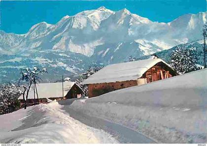 74 - Combloux - Echappée sur le Mont Blanc - Chalets - Hiver - Neige - CPM - Voir Scans Recto-Verso