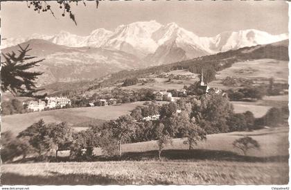 COMBLOUX (74) Vue Générale et le Mont-Blanc  CPSM  PF