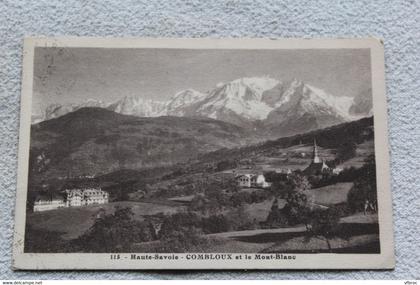 F390, Cpa 1935, Combloux et le mont blanc, Haute Savoie 74