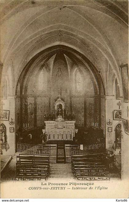 comps sur artuby * intérieur de l'église du village