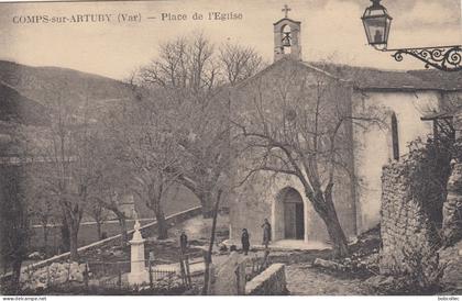 COMPS-sur-ARTUBY (Var): Place de l'Eglise