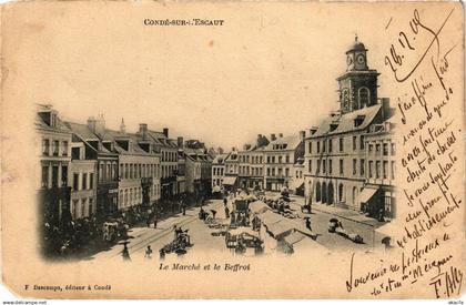 CPA CONDÉ-sur-ESCAUT - Le marche et le beffroi (190658)