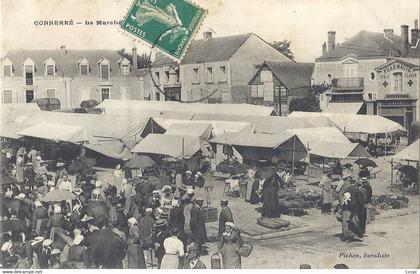 CPA Connerré Un Marché