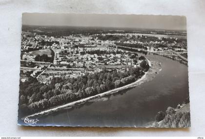 Cpm, Corbeil Essonnes, vue aérienne, la courbe de la Seine, Essonne 91