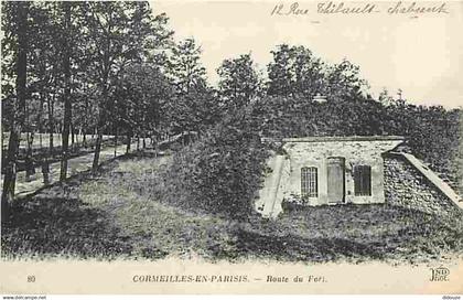 95 - Cormeilles en Parisis - Route du Fort - Animée - CPA - Correspondance - Voyagée en 1924 - Voir Scans Recto-Verso