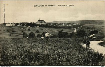 CPA COULANGES-la-VINEUSE - Vue prise de Ligneres (357872)