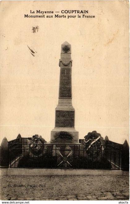 CPA Couptrain Monument aux Morts pour la France (685924)