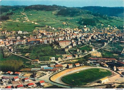 CPSM FRANCE 69 "Cours La Ville, vue générale aérienne" / STADE