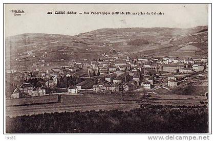 Dép 69 - L413 - Cours la Ville - Vue panoramique prise du Calvaire -  bon état