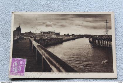 Cpa 1933, Courseulles sur mer, entrée du port, Calvados 14