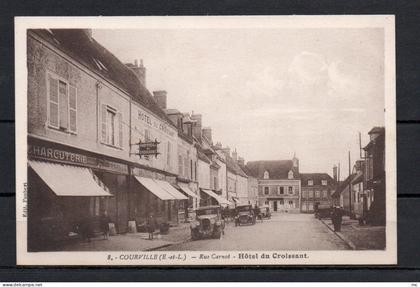 28 - Courville - Rue Carnot - Hotel du Croissant