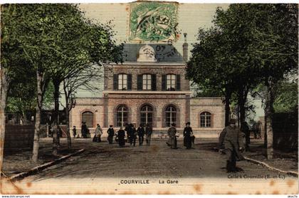 CPA COURVILLE - La Gare (385831)