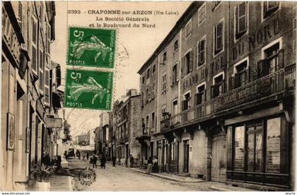 CPA CRAPONNE-sur-ARZON - La Soc. générale et le Boulevard (585240)