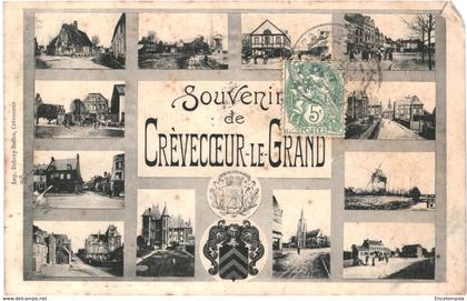 CPA Carte Postale   France- Crèvecœur-le-Grand Souvenir de  Crèvecœur-le-Grand multi vues 1907  VM46173