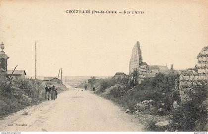 CPA Croisilles-Croizilles-Rue d'Arras-TRES RARE       L3681