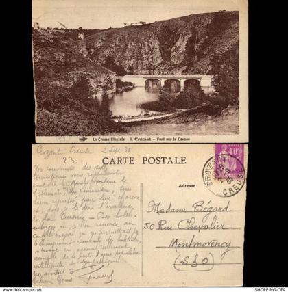 23 - Crozant - Pont sur la Creuse - 1933