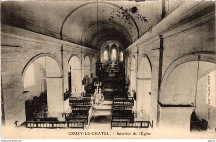 CPA CRUZY-le-CHATEL - Int. de l'Église (108362)