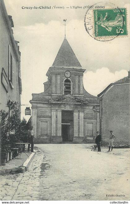 CPA FRANCE 89 " Cruzy le Chatel, L'église"