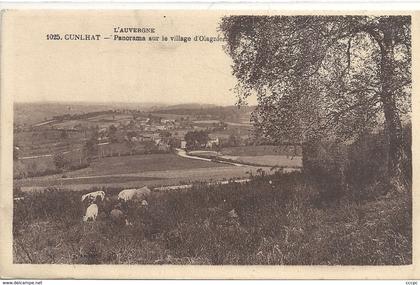 CPA Cunlhat Panorama sur le village d'Olagnier