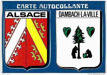 Carte autocollante Alsace Dambach la ville