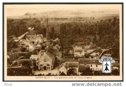 27 Dangu - DANGU (Eure) - Vue générale prise du Vieux Château - sépia