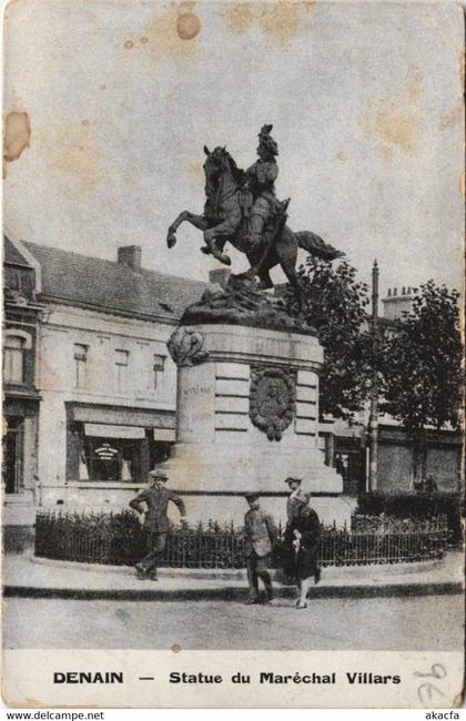 CPA DENAIN - Statue dz Marechal Villars (136344)