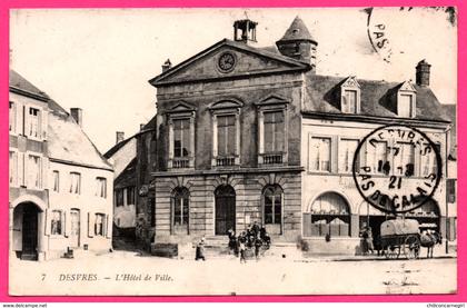 Desvres - L'Hôtel de Ville - Charrette - Horloge - Animée - 1921