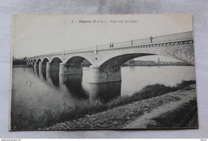 Cpa 1923, Digoin, pont sur la Loire, Saône et Loire 71