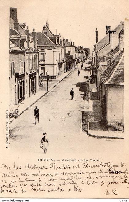 DIGOIN AVENUE DE LA GARE (CARTE PRECURSEUR )