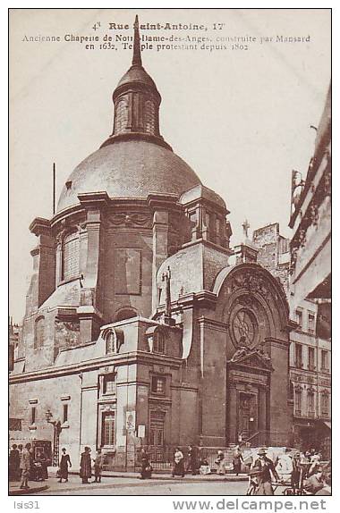 Dép 75 - Q907 - Temples - Paris - Arrondissement 04 - Rue Saint Antoine, 17 - Temple protestant depuis -bon état général