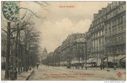 Dép 75 - Tout Paris - Arrondissement 05 et 13 - Perspective de l´avenue des Gobelins prise de la rue Croulebarbe - état