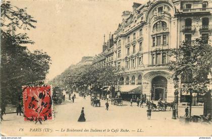 PARIS 09 arrondissement  boulevard des Italiens et le café riche