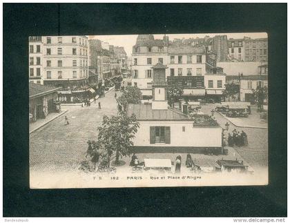 Paris 12 - Rue et Place d' Aligre ( animée marché F.B. 162)