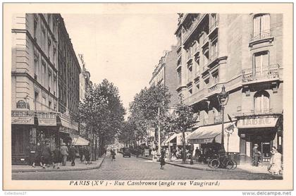 75-PARIS 15- RUE DE CAMBRONNE - ANGLE DE VAUGIRARD