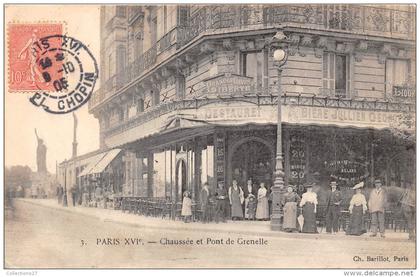 75-PARIS 16- CHAUSSEE ET PONT DE GRENELLE - CAFE DESTAURET